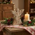 Weihnachtsengel Deko Weihnachten Mangoholz 20×18×2,5cm | Floristik21.de