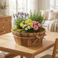 Holzdeko Dekoschale Holz Natur Rustikale Deko Ø28cm H10cm | Floristik21.de