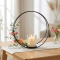Dekoring Windlicht Metall Kerzenhalter Schwarz Ø35cm | Floristik21.de