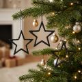 Weihnachtsdeko Stern Anhänger Schwarz Glitter 7,5cm 40St | Floristik21.de