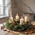 Weihnachtsdeko Perlengirlande Grau 275cm | Floristik21.de