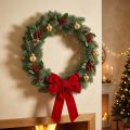 Tannenkranz künstlich geeist Wanddeko Weihnachten Grüne Tanne Glitzer Ø45cm | Floristik21.de
