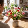 Deko-Herzen mit Mäusen am Stab Rot 12 St | Floristik21.de