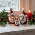 Niedliche Keramik Weihnachtsmann Figur, Rot-Weiß, 10cm – Perfekte Weihnachtsdeko – 4 St | Floristik21.de
