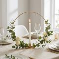 Dekoring Metall Ring Stabkerzenhalter Champagne Ø35cm | Floristik21.de