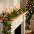 Weihnachtsgirlande Stechpalme künstlich Ilex Girlande 160cm | Floristik21.de