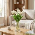 Künstliche Tulpen Weiß Creme Real Touch 38cm 7 St | Floristik21.de