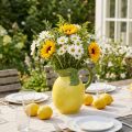 Zitronenvase Keramik Deko Krug Zitronen Gelb H18,5cm | Floristik21.de