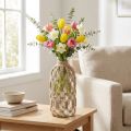 Makramee Flasche Glas Deko Vase Jute Natur Ø10,5cm H26cm | Floristik21.de