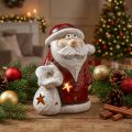 Weihnachtsmann Deko Teelichthalter Weihnachten H15cm | Floristik21.de