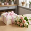 Geschenkband Rosa Dekoband mit Punkten 15mm 20m | Floristik21.de