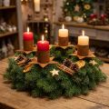 Stern Kerzenhalter Metall zum Stecken Edelrost Adventsdeko 6cm 4er-Set | Floristik21.de