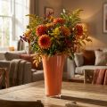Vase Orange Blumenvase Deko Vase Fizzy Siena Ø20cm H35cm | Floristik21.de