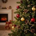 Deko Sterne zum Hängen Baumschmuck Gold Ø12cm 12 St – Glänzende Weihnachtsdeko | Floristik21.de