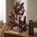 Dekorativer Kunstzweig Eucalyptus in Burgund 66cm 2St | Floristik21.de