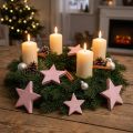 Holzsterne Deko Sterne Weihnachtsdeko Rosa Glanz Ø5cm 8 St | Floristik21.de