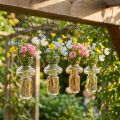 Mini Glasvasen Hängende Vase Metallbügel Glasdeko H10,5cm 4St | Floristik21.de