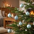 Weihnachtskugeln Kunststoff Hellblau Mix Ø6cm 10 St | Floristik21.de