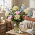Hortensienknospenzweig 55cm Creme 6St | Floristik21.de