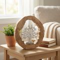 Deko Skulptur Baum im Holzring Tischdeko zum Stellen 22×21×4cm | Floristik21.de