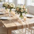 Deko Vlies Sizoweb Tischläufer Beige 30cm 5m | Floristik21.de