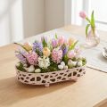 Dekoschale Ovale Schale mit Füßen Tischdeko Rosa 30×18cm | Floristik21.de