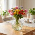 Kleine Glasvase Kugelvase Vase klar Ø8,5cm H8cm | Floristik21.de