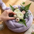 Wollband Helllila 10m – Weiche Dekowolle für Floristik und Bastelideen | Floristik21.de