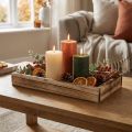 Holztablett geflammt Deko Tablett Tischdeko rustikal 30×15×3cm | Floristik21.de