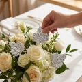 Deko-Blätter aus Seide 5cm Silber 60 St | Floristik21.de