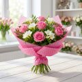 Manschettenpapier 25cm 100m Pünktchen Pink | Floristik21.de