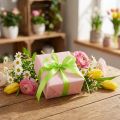 Satinband Geschenkband Hellgrün Doppelsatin 3mm 50m - Elegantes Deko-Accessoire für Floristen und Blumengeschäfte | Floristik21.de