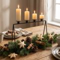 Kerzenständer Schwarz Kerzenhalter Adventskranz L38cm H31cm | Floristik21.de