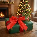 Dekoschleife Rote Schleife mit goldenem Rand – Elegante Weihnachtsdeko 4cm breit 15×21cm 10St | Floristik21.de