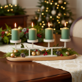 Kerzenständer Metall mit 4 Kerzentellern 47cm creme | Floristik21.de