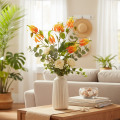 Kunstblume Gloriosa orange mit 3 Blüten pro Stiel 80 cm 3er Set | Floristik21.de