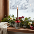 Glaswindlicht rund klares Glas Teelichthalter 8cm 3er-Set | Floristik21.de