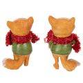 Dekofigur Fuchs mit Schal und