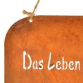 Floristik21 Gartenschild Rost Metall mit Spruch Das Leben 35x30cm