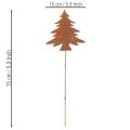 Gartenstecker Edelrost Hirsch Deko Stern Tanne H10/15cm 3St | Floristik21.de