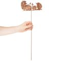 Gartenstecker Igel Metall 53cm Rostoptik für Sommer und Herbst | Floristik21.de