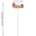 Gartenstecker Igel Metall 53cm Rostoptik für Sommer und Herbst | Floristik21.de