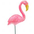 Floristik21 Gartenstecker Flamingo Rosa 15cm