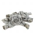 Floristik21 Rose für Grabschmuck Polyresin 10cm x 8cm 6St