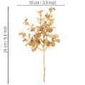 Kunststoff Eukalyptus Deko-Zweig Gold 24cm für Innenbereich | Floristik21.de