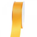 Floristik21 Geschenkband Dekorationsband Orange Seidenband 40mm 50m