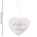 Geschenkanhänger Konfettiherz 9cm 6St | Floristik21.de