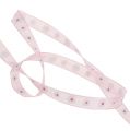 Floristik21 Geschenkband Rosa mit Blüte 10mm 20m