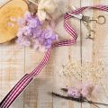 Geschenkband Karo Violett 15mm 20m | Floristik21.de