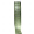 Geschenkband Karo Grün 25mm 20m